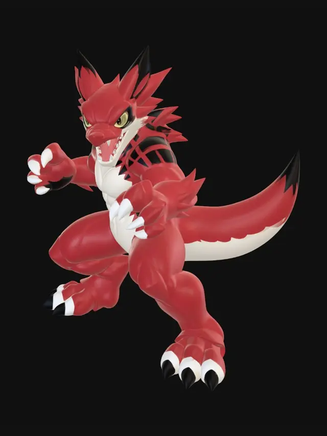 3D model for Crimson Fury Dragon