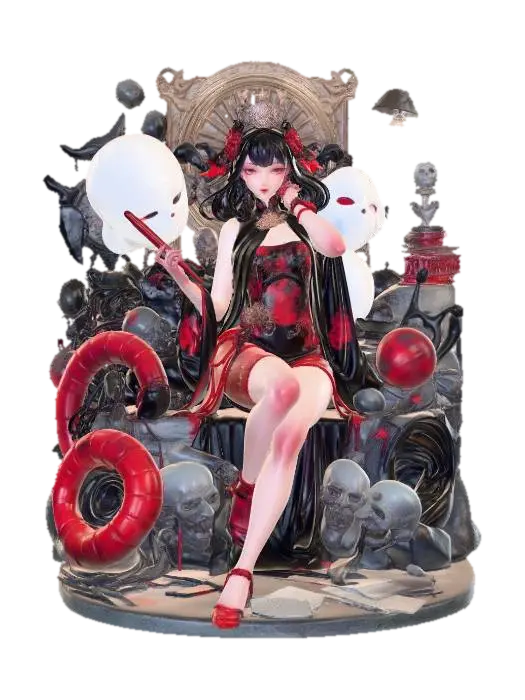 Crimson Empress of the Skull Garden - Violets 3D model, vytvořený pomocí AI