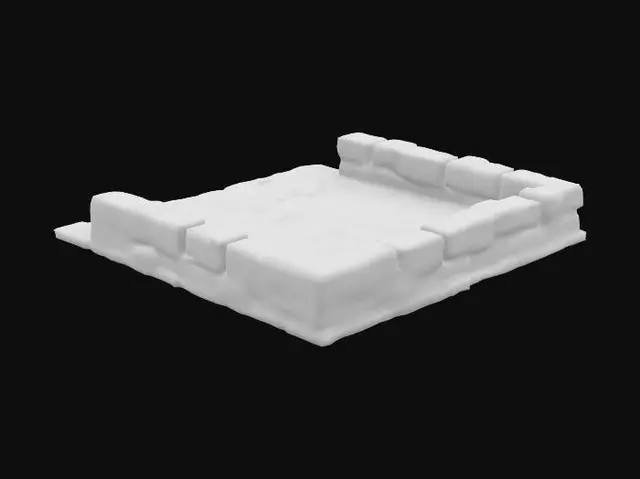 3D model for dungeon tile set di pavimento e muri usando pochi poligoni