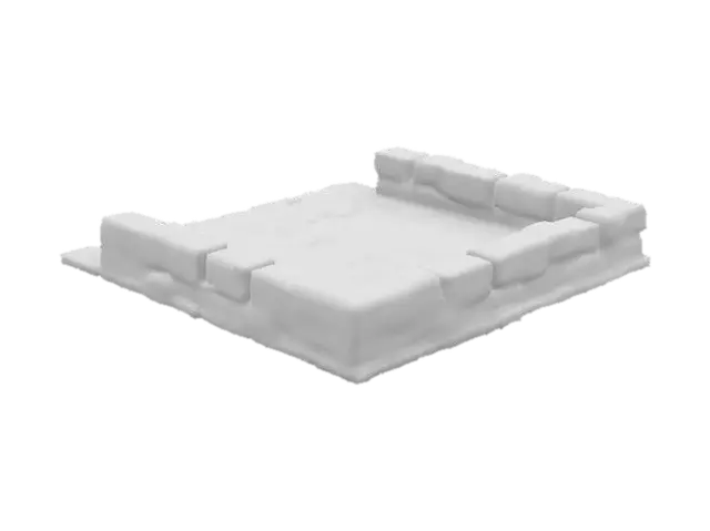 3D model for dungeon tile set di pavimento e muri usando pochi poligoni