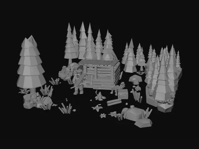 3D model for Sunset Lumberjack Camp
