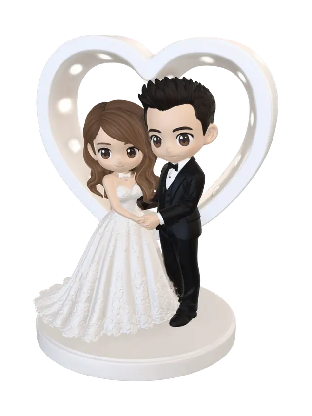 Les marié - Bride 3D model, vytvořený pomocí AI