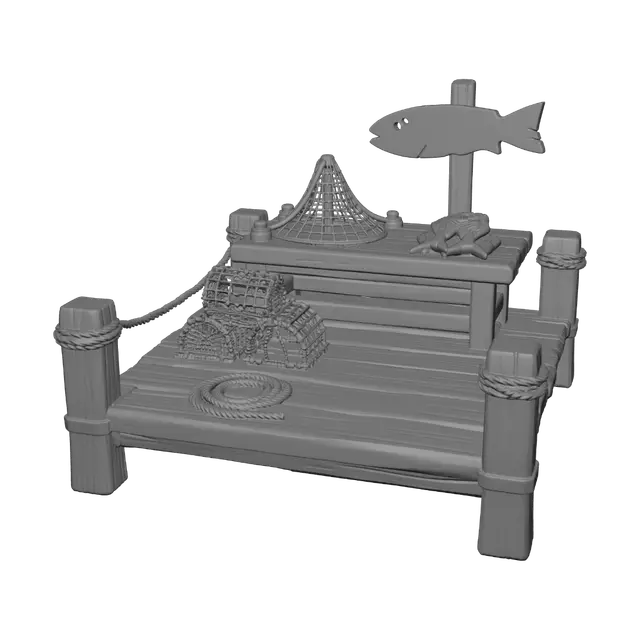 3D model for Dockside Fishing Platform