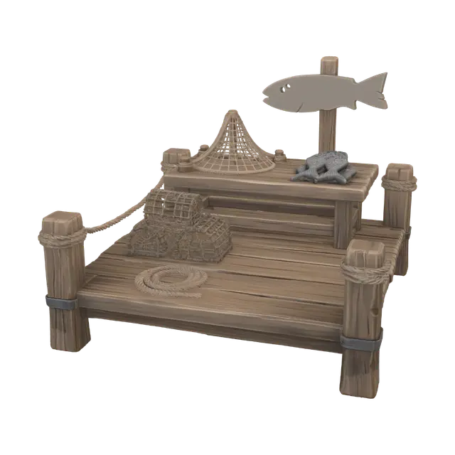3D model for Dockside Fishing Platform