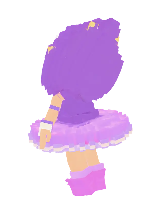 3D model for Violet Voxel Ballerina