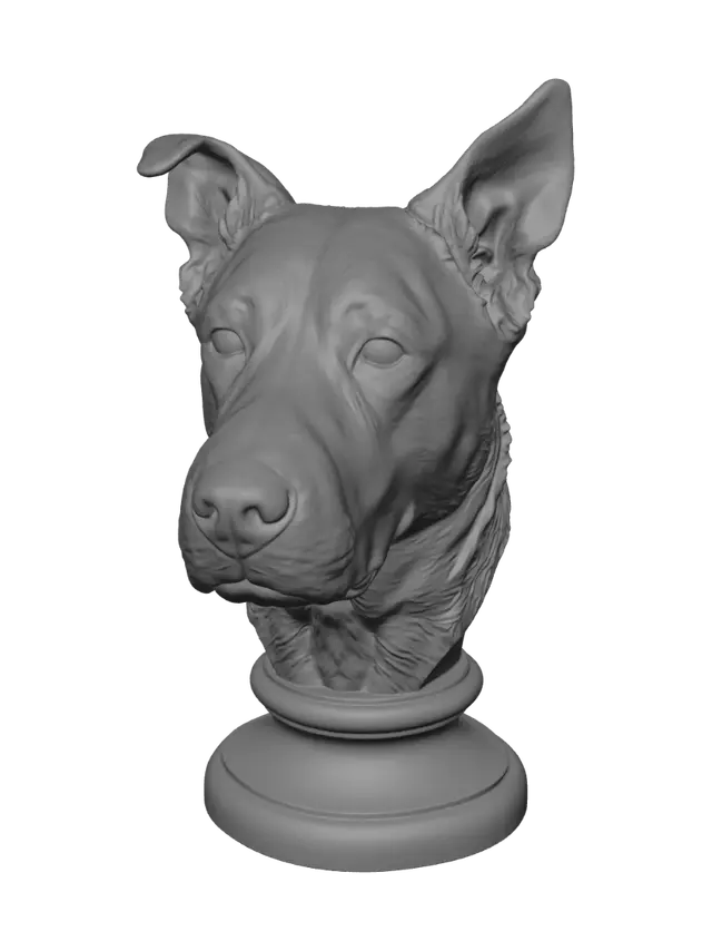 3D model for make a statue of my dogs head