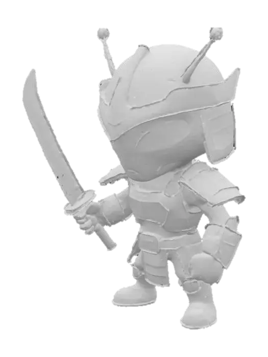 3D model for Galactic Samurai Warrior, #SketchTo3D#
