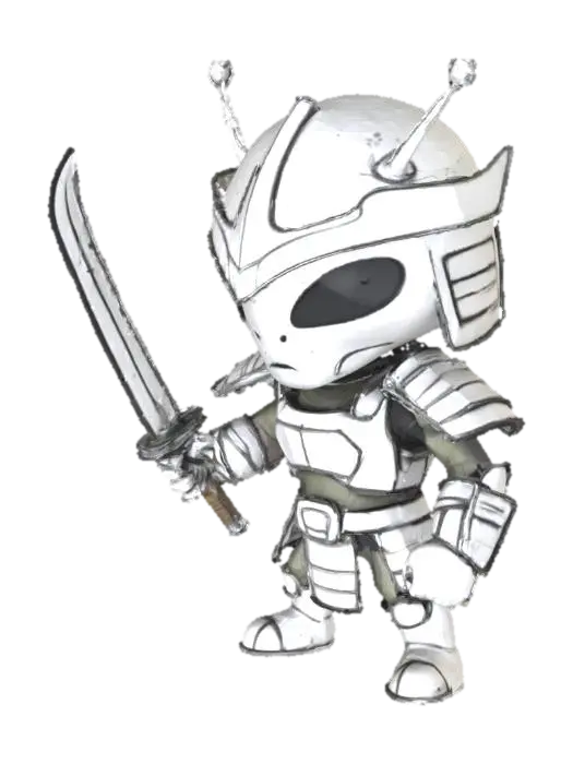 3D model for Galactic Samurai Warrior, #SketchTo3D#