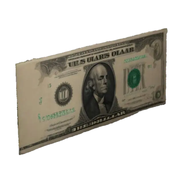 i need a dollar Ultra Realistic - Note 3D-model, gegenereerd door AI