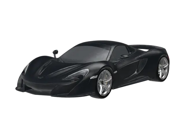 black McLaren P1 - Built-3D-modell, genererad av AI