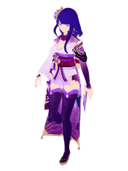3D model for Violet Blossom in a Shrine Courtyard