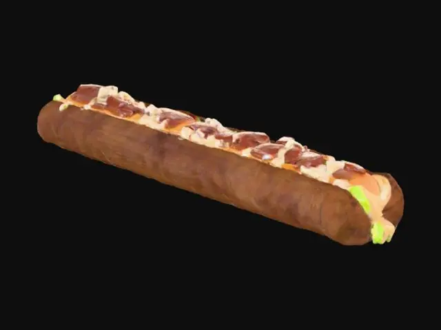 3D model for Dutch Frikandel Speciaal, #food#