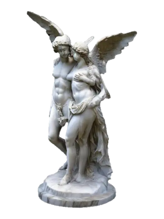 #valentine#, The sculpture depicts Cupid and Psyche, made of smooth , Highly… 3D model, vytvořený pomocí AI