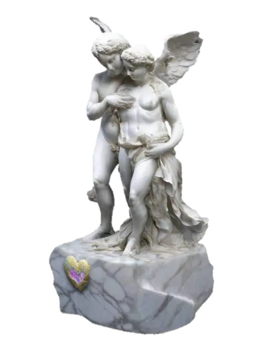 #valentine#, The sculpture depicts Cupid and Psyche, made of smooth , Highly… 3D model, vytvořený pomocí AI