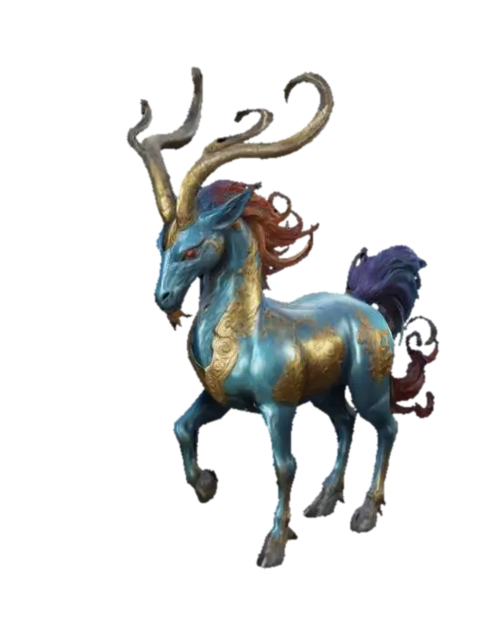 Fantasy, Highly Detailed, High resolution Create a Kirin, mythological creature… - Polished 3D model, vytvořený pomocí AI