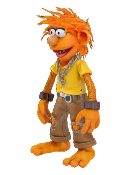 Modello 3D A figurine of Muppet character Animal, standing with feet shoulder-width apart, A…, generato dall’IA