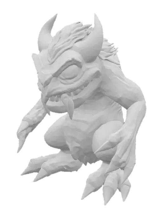 3D model for ultra detailed . comic style. pixar style. art-style :Heroes of the storm. a Monster from the game, natural
colors. highly clean stylized look. extreme detailed. lnensure solid printable figurine.
