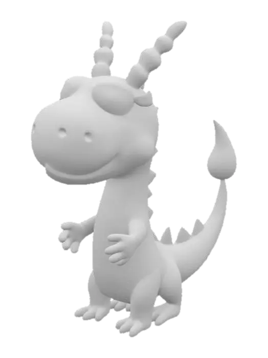 3D model for Happy Dino, #SketchTo3D#