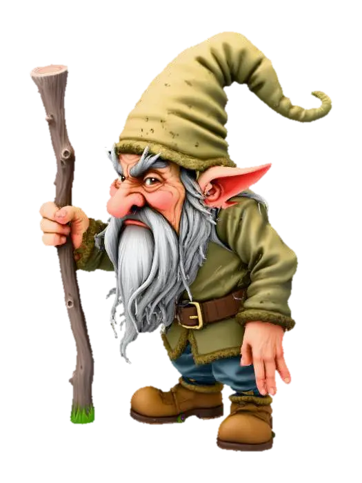 old year - Gnome 3D model, vytvořený pomocí AI