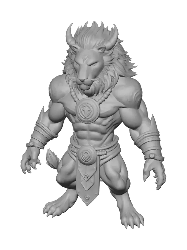 3D model for Azure Lion Warrior