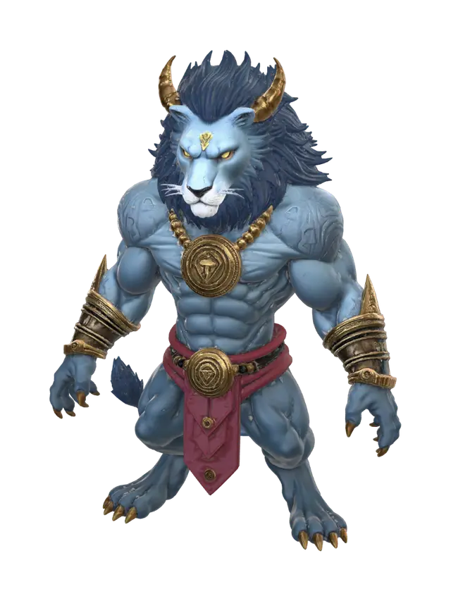 3D model for Azure Lion Warrior