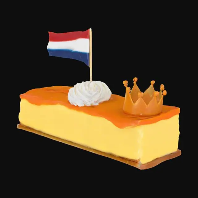 3D model for [Den Haag] Royal Dutch Delight, "De koningsdag Tompouce" a special pastry for Kingsday. There are not much Kings in the world. So this is a kind of institute we love to share with the world. #AroundTheWorld#