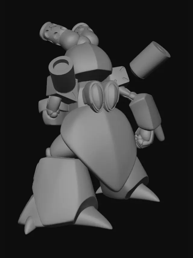 3D model for Golden Cannon Mech