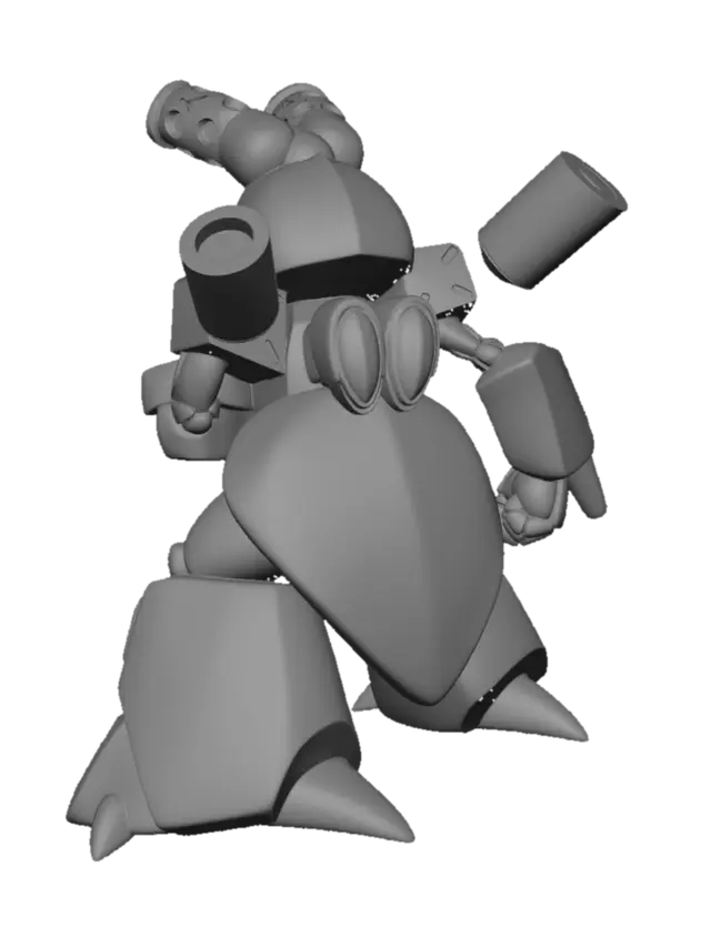 3D model for Golden Cannon Mech