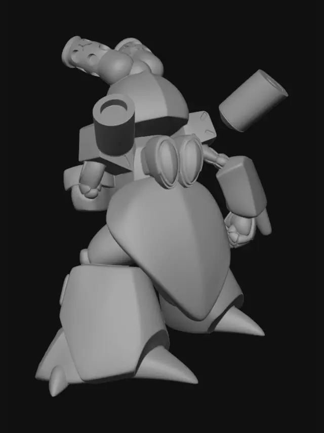 3D model for Golden Cannon Mech