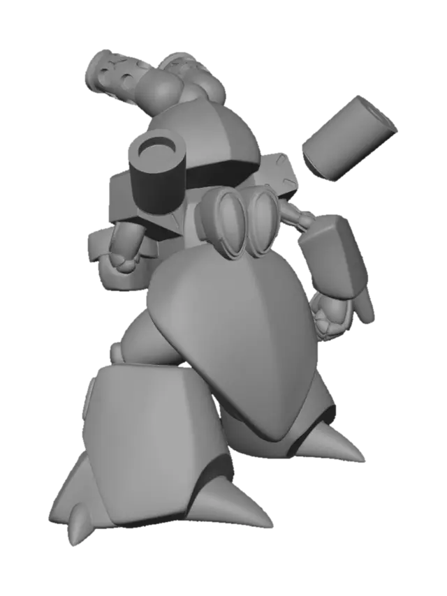 3D model for Golden Cannon Mech