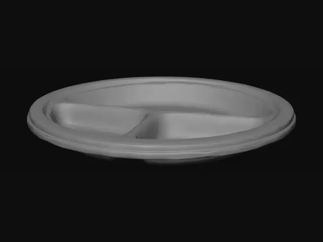3D model for Ten-inch divided plate