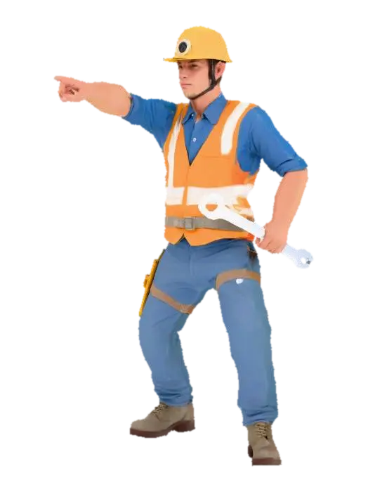 Modello 3D Construction Worker in Charge - Supervisor, generato dall’IA