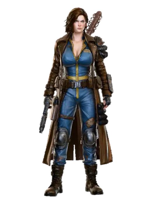 Wasteland Warrior - Dystopia 3D model, vytvořený pomocí AI