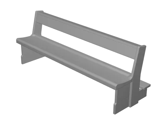 3D model for Oak Serenity Bench