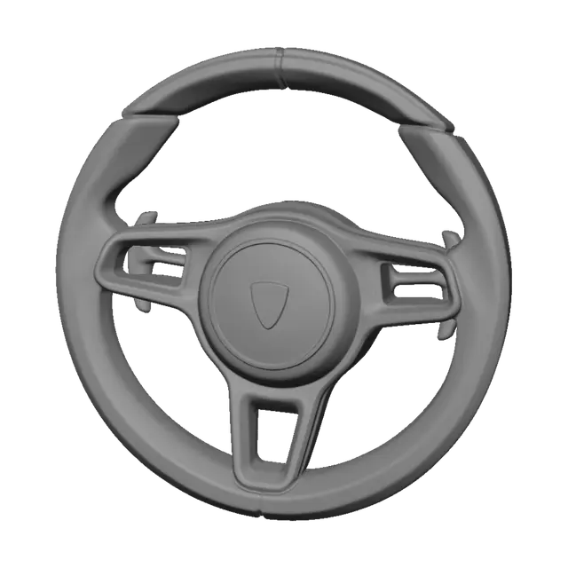3D model for Three-spoke sport steering wheel