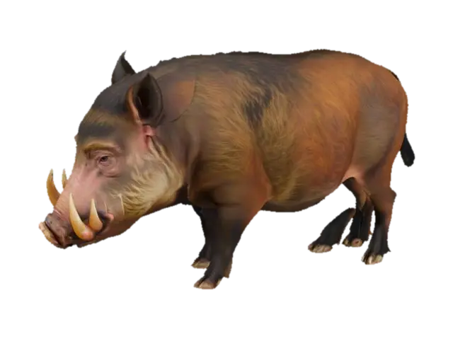 Boar - Pig 3D model, vytvořený pomocí AI