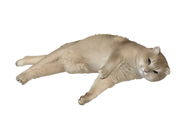 3D model for Cozy Ginger Cat Lounging