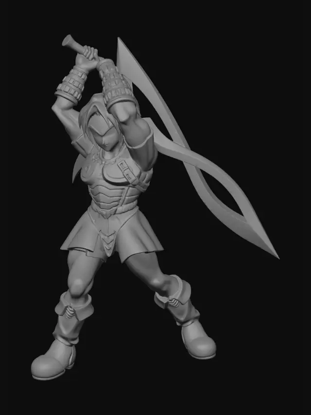 3D model for Azure Masked Swordsman