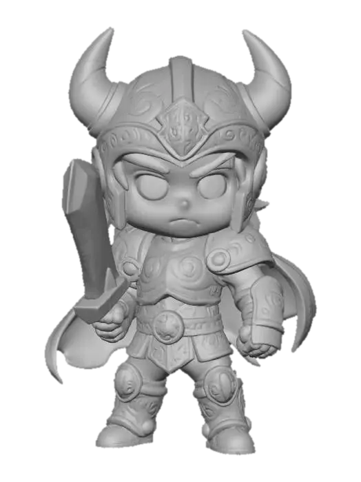 3D model for Tiny Warrior Hero