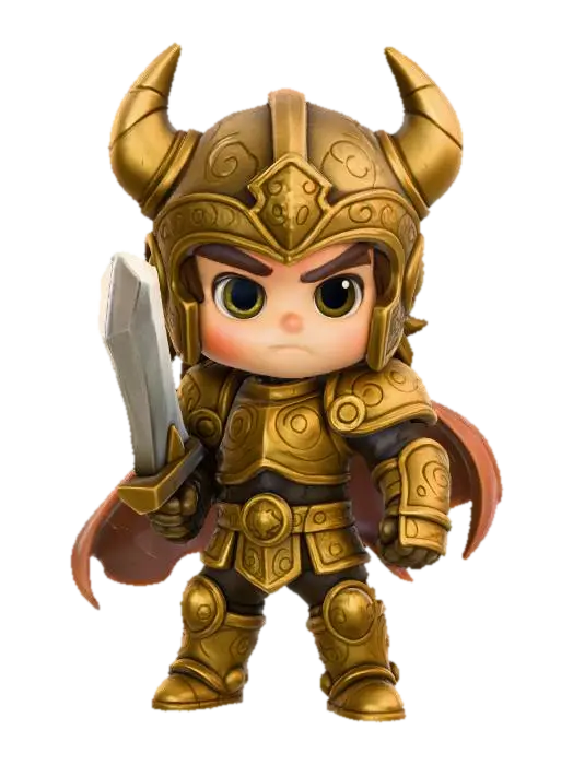 3D model for Tiny Warrior Hero