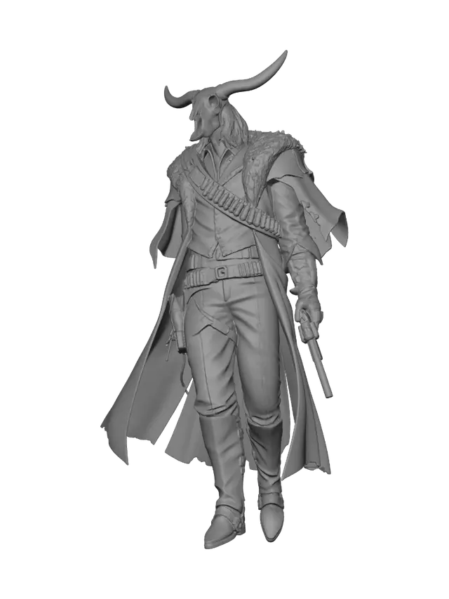 3D model for Horned Skull Outlaw