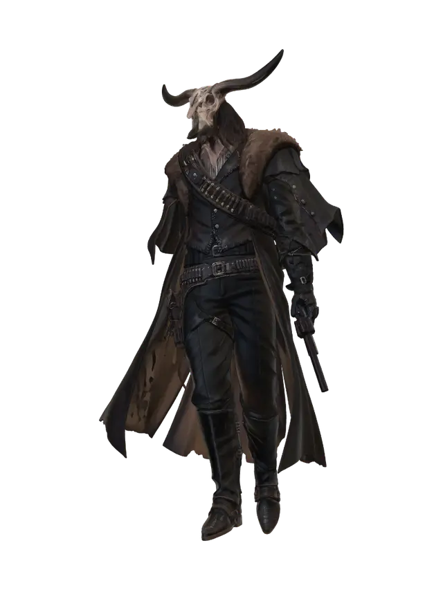 3D model for Horned Skull Outlaw