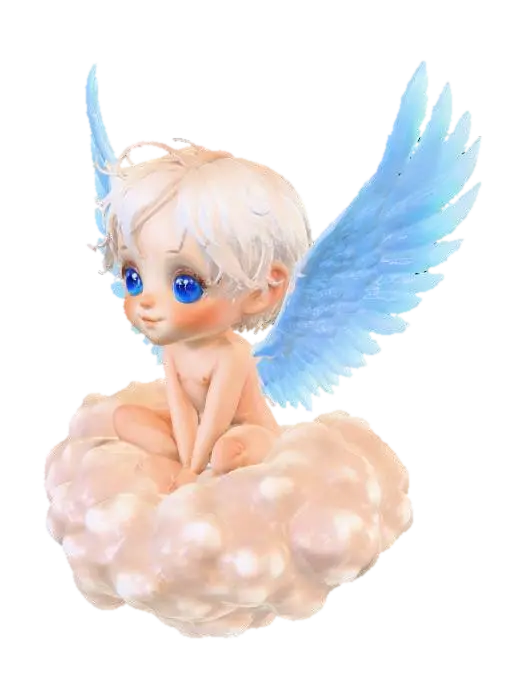Dreamy Cloud Angel - Heavenly 3D model, vytvořený pomocí AI