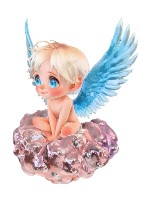 Dreamy Cloud Angel - Heavenly 3D model, vytvořený pomocí AI