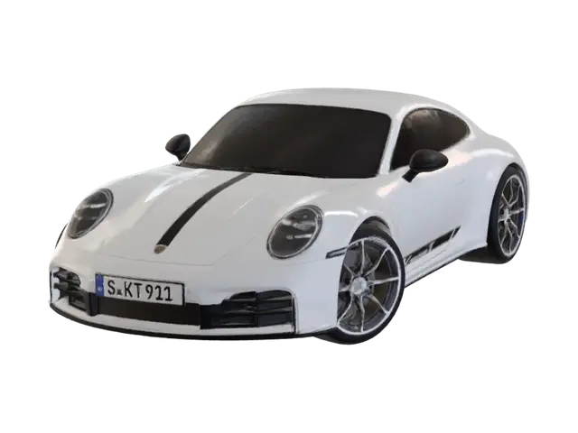 Porsche 911 sport car - Sportscar 3D model, vytvořený pomocí AI