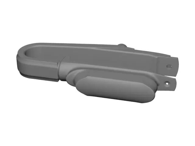 3D model for White Plastic Clip on a Wooden Table