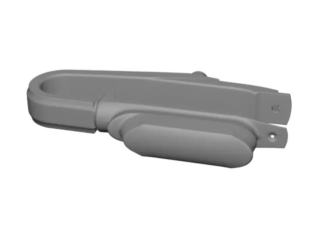 3D model for White Plastic Clip on a Wooden Table