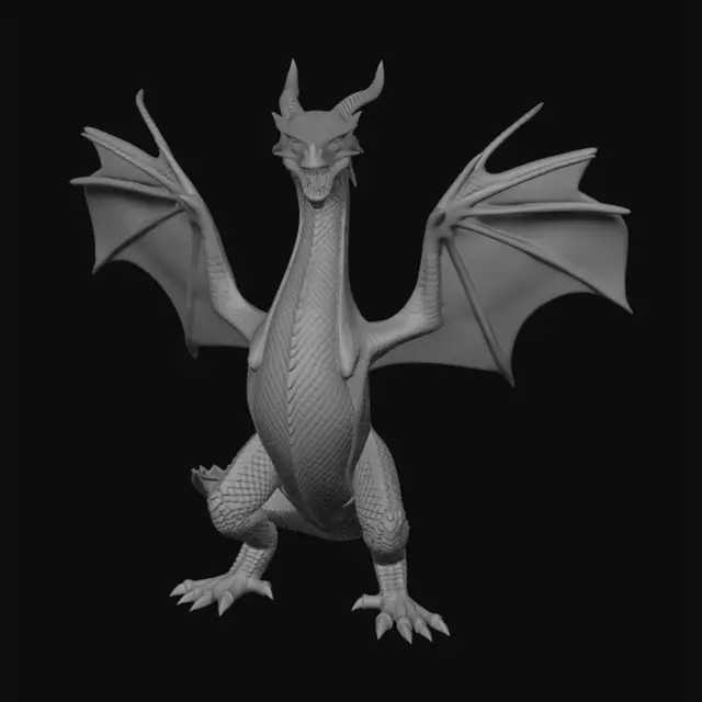 3D model for Wide articulated dragon with angles and lots of movement should be 24 inches long for Flashforge