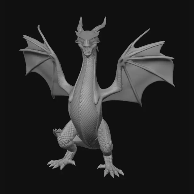 3D model for Wide articulated dragon with angles and lots of movement should be 24 inches long for Flashforge