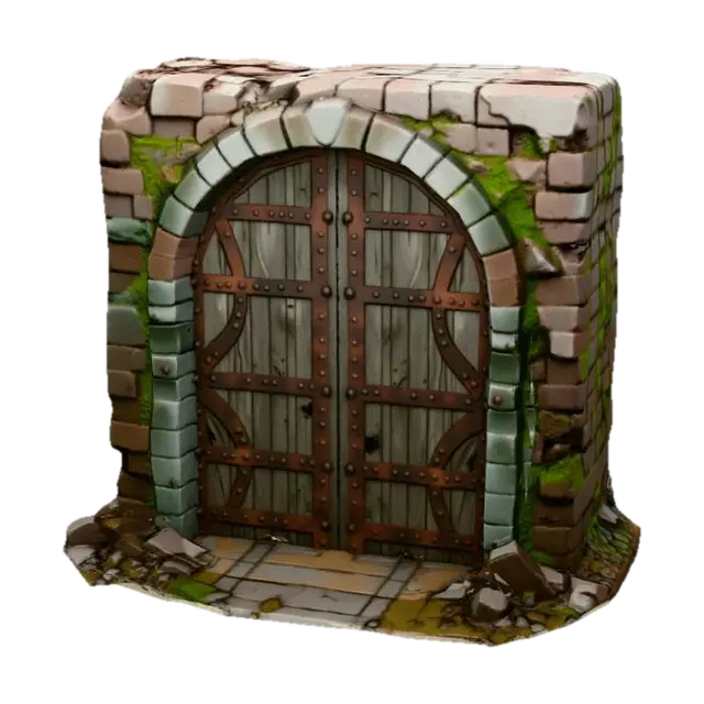 3D model for Rustic Fortress Gate